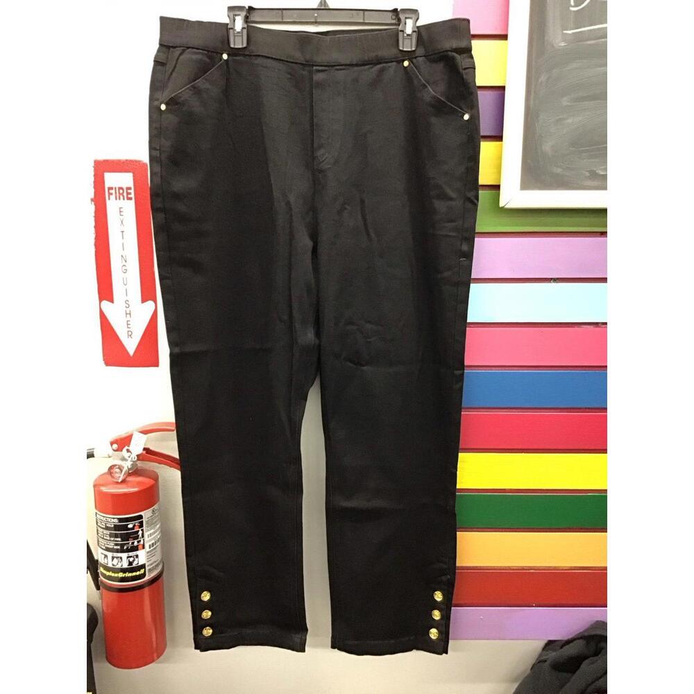 Antthony originals pull on straight stretch jeans size 1X black new from HSN